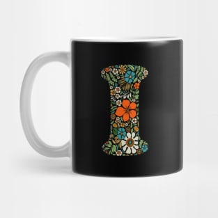 Hippie Floral Letter i Mug